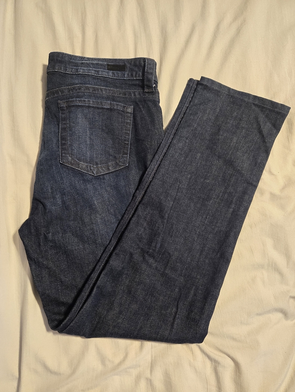 Kut From The Kloth Stevie Straight Leg Jeans Womens Size 14 Dark Wash Stretch